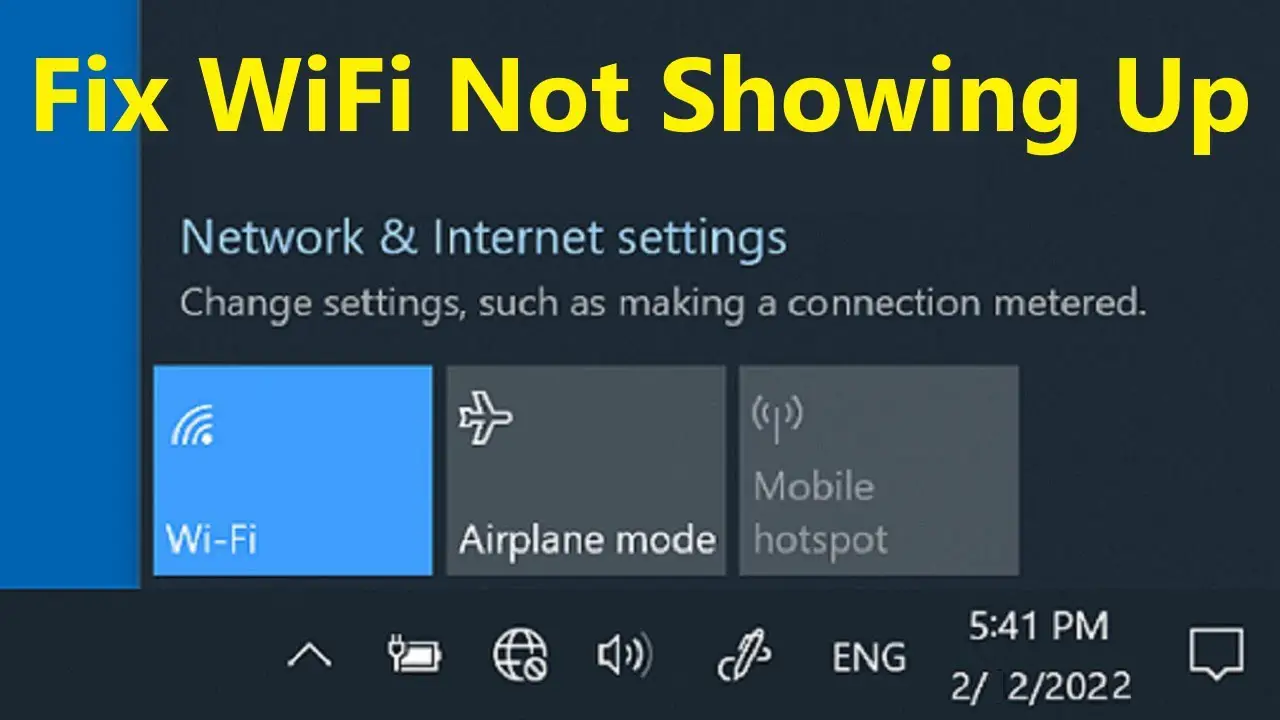 Wireless Networks Not Showing Up