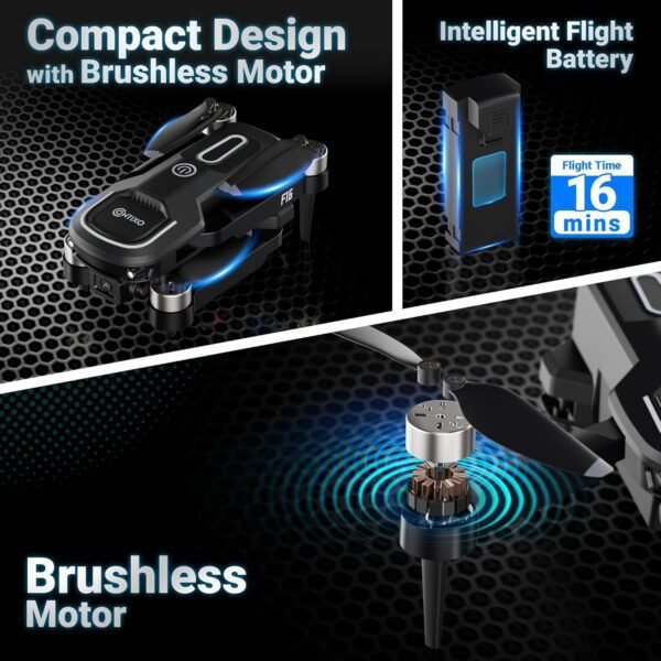 Contixo F16 FPV Drone with Camera for Kids - 2.4G RC Quadcopter Drones for Kids and Beginners with 6-Axis Gyro, 1080P HD Camera, Follow Me Mode, Gesture Control, One Key Starting, WiFi - Image 3