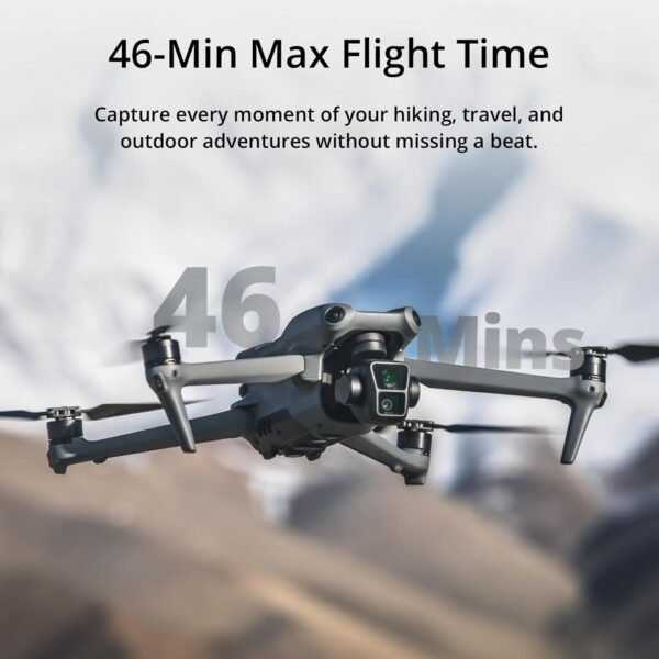 Specta Air Drone With Wide Angle & Medium Tele Dual Primary Cameras, GPS 4K UHD Drones with All-Direction Obstacle Sensing and 20km FHD Transmission, 4K/60fps HDR , 48MP Photo, 46-Min Flight, Auto Filming, Remote Controller with Screen, FAA Remote ID Compliant - Image 3