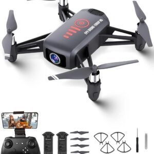 Drone with Camera, 1080P FPV Mini Drones for kids 8-12 and Adults, 2 Batteries, Altitude Hold, Headless Mode, 360°Flip, Gravity Control, Gestures Selfie, 3 Speed Mode, Drone Gift Toy for Boys Girls