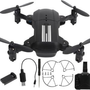 Mini Drone Track Flight Black 4K HD Camera Drone 360 Degree Roll for Shooting for Kids for Outdoor Play (Dual Battery)