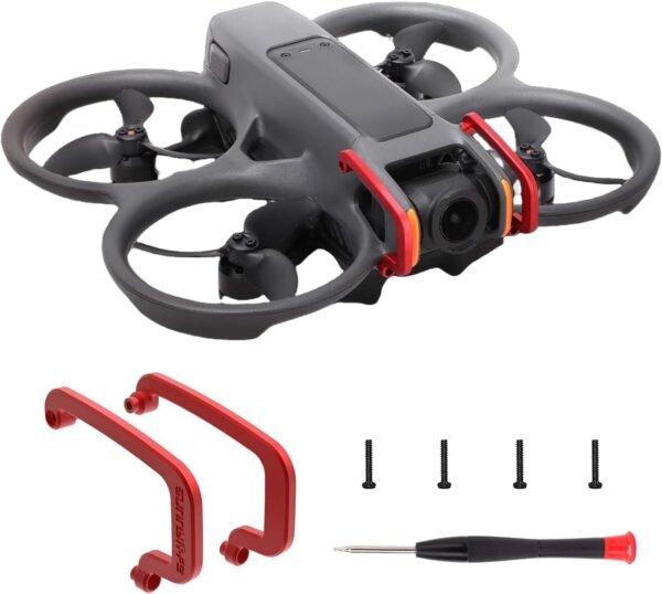 Gimbal Bumper for DJI Avata 2, PTZ Protect Bar Aluminum Alloy Camera Anti-Collision for DJI Avata 2 FPV Drone Accessories (Red)
