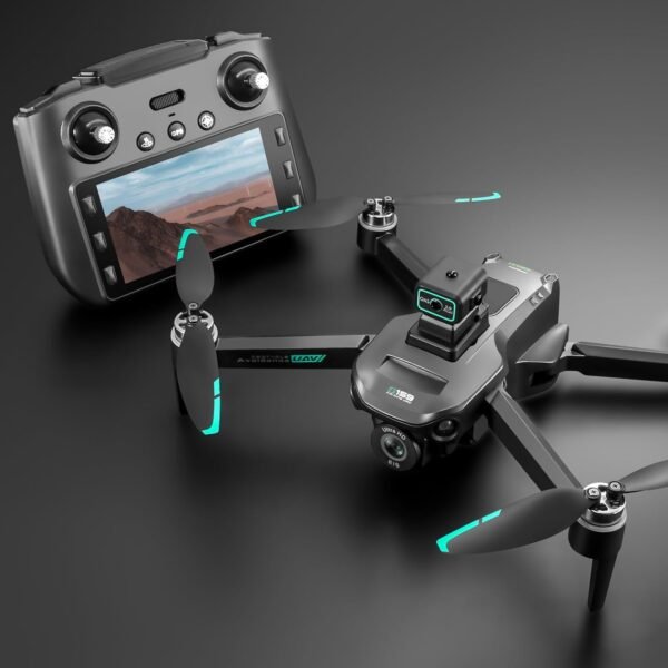 GPS Quadcopter With Camera, Remote Control, LED Light & Battery Display - Foldable Drone With Altitude Hold, Gesture Control, Headless Mode - Portable With Memory Card