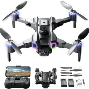 Drone with 4K Camera for Adult Beginners Kids, Brushless, Foldable Remote Control Quadcopter with FPV Live Video, Gestures Selfie, Altitude Hold, One Key Take Off/Landing, 3D Flips, Headless Mode