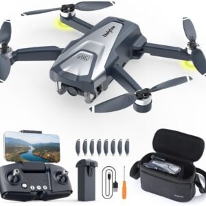 Holyton Drones With Camera For Adults 4k, HT50 Drone With Remote Control Camera, GPS Quadcopter Auto Return, Follow Me, Brushless Motor, Circle Fly, Waypoint Fly, Altitude Hold, Headless Mode