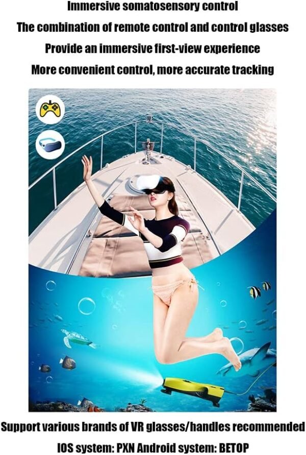 Underwater Drone Palm-Sized Full HD Drone with Camera Real-time Viewing APP Remote Control and Portability Rescue Photography One-Key Depth Setting Waterproof and Corrosion-Resistant - Image 2