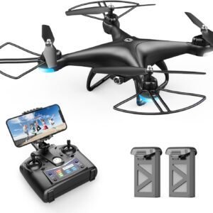 Holy Stone HS110D FPV RC Drone With 1080P HD Camera Live Video 120 Wide Angle WiFi Quadcopter With Gravity Sensor, Voice Control, Gesture Control, Altitude Hold, Headless Mode, 3D Flip RTF 2 Batteries