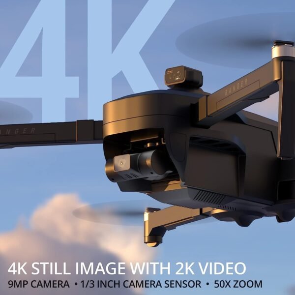 EXO X7 FAA Approved Ranger - High End Camera Drone for Adults. Long Battery & Range, 4K Camera, 3 Axis Gimbal, Obstacle Avoidance, 27MPH Speed. Powerful & Playful Drone with Camera and GPS Return to Home. (1 Battery, USA Red) - Image 4