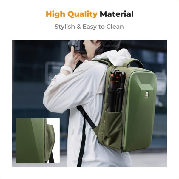 K&F Concept Camera Backpack,Hardshell Photography DSLR Camera Bag with 15-15.6 Inch Laptop Compartment Waterproof Hard Shell Camera Case Compatible for Canon/Nikon/Sony/DJI Mavic Drone - Image 6