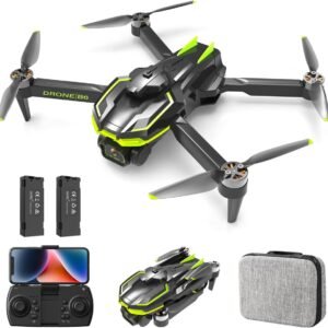 Drone with Camera 1080P HD for Kids Adults, Foldable Drone for Beginner RC Quadcopter One Key Start/Altitude Hold, Toys Gifts for Boys and Girls Birthday (Green)