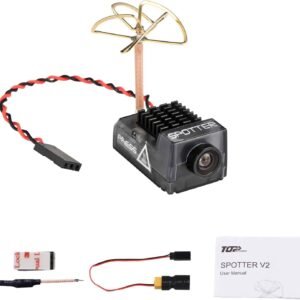 RunCam Spotter V2 FPV Camera and Transmitter Kit,5.8G Micro FPV AIO Cam,OSD, Integrated Mic, FOV170 Degree 700TVL, 40CH,20MW-200MW Adjustable for FPV