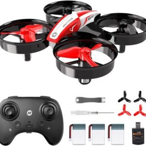 Holy Stone Mini Drone for Kids and Beginners RC Nano Quadcopter Indoor Small Helicopter Plane with Auto Hovering, 3D Flips, Headless Mode and 3 Batteries, Great Gift Toy for Boys and Girls, Red
