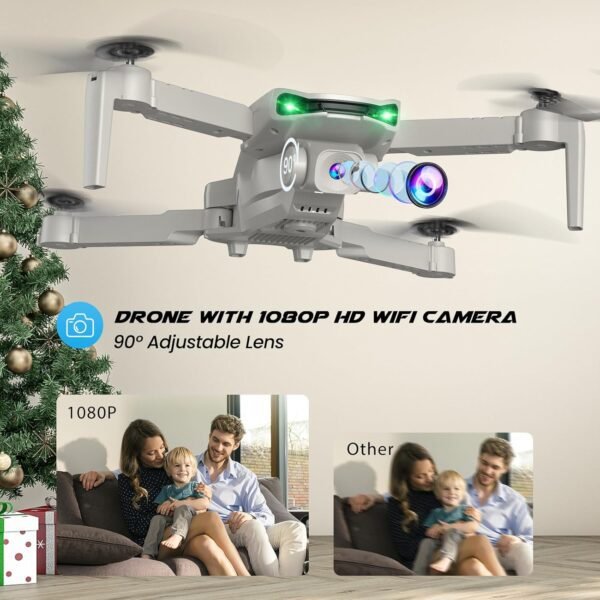 Drone With Camera 1080P for Kids And Adults, RC Quadcopter with Altitude Hold, Mini Drone With One Key Start, Waypoint Fly, Headless Mode, 3D Flip, 3 Speeds, Remote Control Drone for Beginners - Image 2