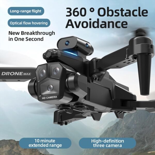 C10 Mini Drone with 1080p Camera for Kids, HD Dual Cameras RC Quadcopter with Four Direction Obstacle Avoidance, 360° Flips, Drones for Kids Adult, Beginner (Black) - Image 2