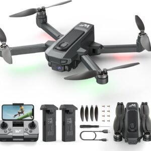 Drone with Camera for Kids 1080P FPV Drones for Adults with 5G Transmission, WeFone WF20 Foldable RC Quadcopter Small Dron Toys, Brushless Motor, Altitude Hold, 3D Flips, 2 Batteries