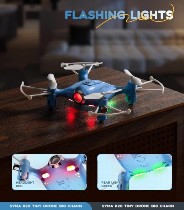 SYMA Drone for Kids,Easy Pocket RC Quadcopter with Altitude Hold, 3D Flips, Speed Switch Modes, Headless Mode, Protection Guards Helicopter Gift for Boys Girls - Image 7