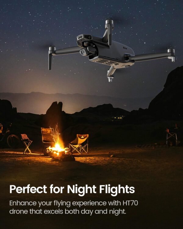 Holyton HT70 3 Axis Brushless Gimbal GPS Drones with Camera for Adults 4K; FAA Compliant FPV RC Quadcopter Drone with 4K/30FPS Video, 10000ft Range, QuickShot, Night Vision, Follow Me, Auto Return - Image 8