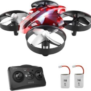 Mini Drone for Kids & Beginners, Indoor Portable Hand Operated/RC Nano Helicopter Quadcopter with Auto Hovering, Headless Mode & Remote Control, Children's Day Gift for Boys and Girls -Red