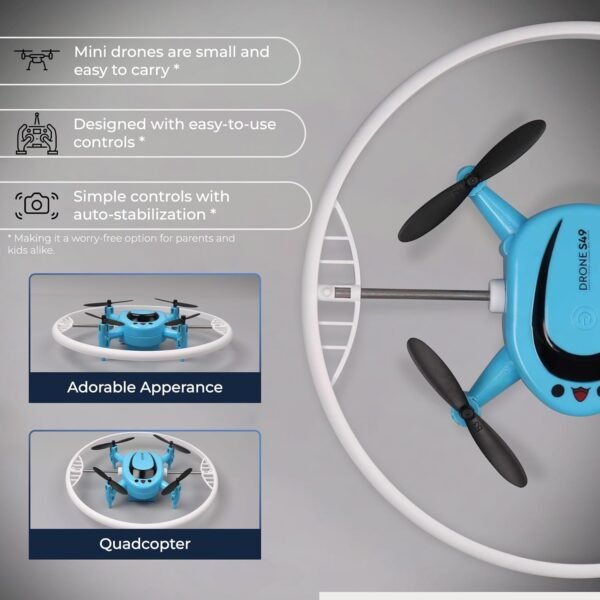 Mini Drone for Kids and Beginners - Small RC Drone with Cool LED Lights, 360° Flip and 90° Surround Flight - with Batteries, Extra Propellers and Remote Control - Long Battery Life, Easy to Use - Image 5