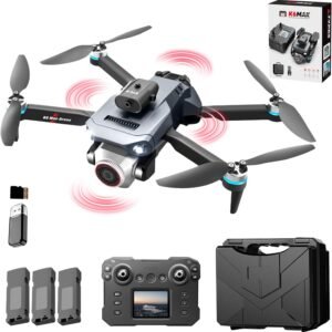 K6 Max Drone with Screen Controller with SD card, Brushless Motor, 3 batteries, Waypoint Fly, Optical Flow Localization, Active Obstacle Avoidance, One Key Take Off/Landing.