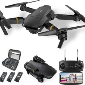 Drones with Camera for Adults 4K 1080P, Mini Drone with Camera Foldable Drones for Kids/Adults, Altitude Hold, FPV Drone, One Key Take Off/Land, 3D Flip, 14 years old up. (Black-01cy)