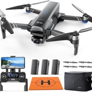 Holy Stone HS600 Drones with Camera for Adults 4K, FAA Remote ID Compliant, 2-Axis Gimbal & EIS Anti Shake, 3 Batteries 84-Min Flight Time, 10000 FT Range Transmission, 4K/30FPS, Drone Landing Pad