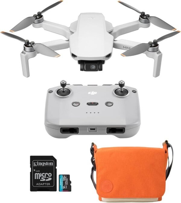 DJI Mini 4K Drone with 4K UHD Camera with 128GB MicroSDXC Memory Card and Drone Bag Bundle