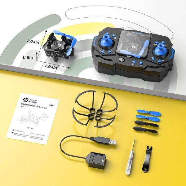 Holy Stone HS190 Foldable Mini Drone for Kids Beginners, RC Nano Quadcopter with Altitude Hold, 3D Flips, High Speeds Rotation, Headless Mode, Throw to Go, One Key Return, Great Gift Toys for Boys and Girls, Blue - Image 9