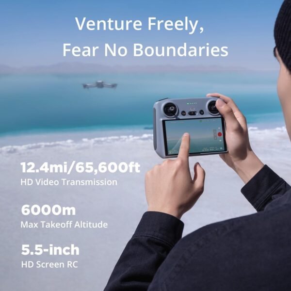 Specta Air Drone With Wide Angle & Medium Tele Dual Primary Cameras, GPS 4K UHD Drones with All-Direction Obstacle Sensing and 20km FHD Transmission, 4K/60fps HDR , 48MP Photo, 46-Min Flight, Auto Filming, Remote Controller with Screen, FAA Remote ID Compliant - Image 5