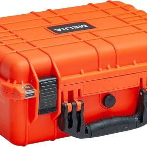 MEIJIA Portable All Weather Waterproof Camera Case With Foam,Fit Use of Drones,Camera,Equipments,Pistols,15.98x12.99x6.85inches