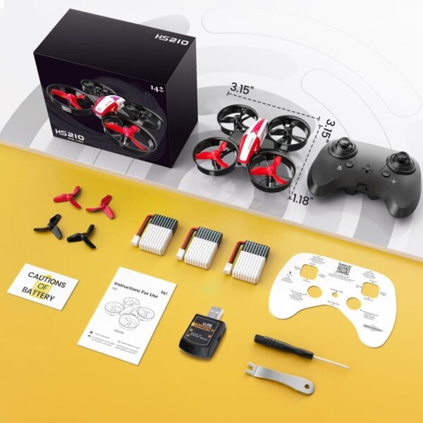 Holy Stone Mini Drone for Kids and Beginners RC Nano Quadcopter Indoor Small Helicopter Plane with Auto Hovering, 3D Flips, Headless Mode and 3 Batteries, Great Gift Toy for Boys and Girls, Red - Image 11