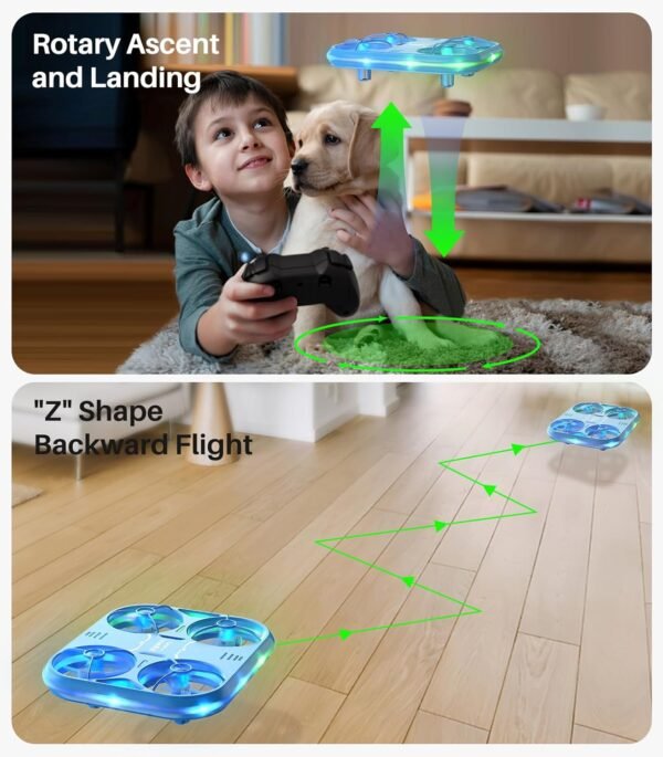 SYMA Mini Drone with LED Lights - X880 Stunt Quadcopter with 3D Flip, Altitude Hold, Headless Mode Kids Drone with Full Protection, Perfect Helicopter Toy Gift for Boys and Girls - Image 5