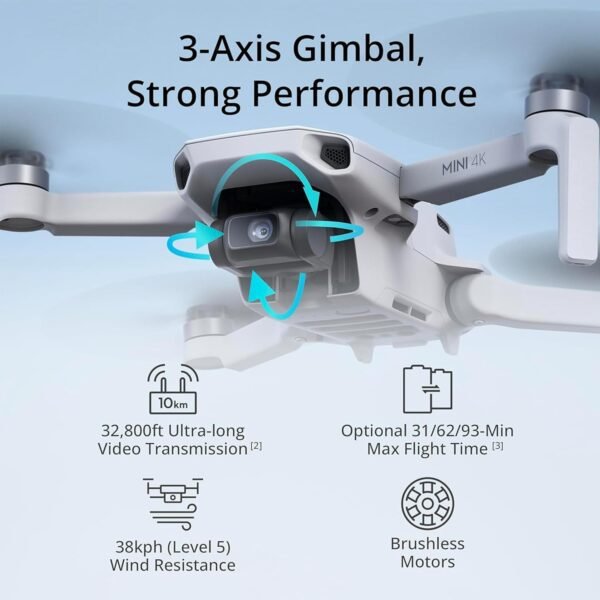 DJI Mini 4K Drone with 4K UHD Camera with 64GB MicroSDXC Memory Card Bundle - Image 3