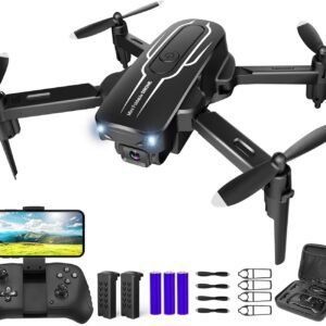 Mini Drone with Camera for Adults Youth - 1080P HD FPV Camera Drones with 90° Adjustable Lens, Gestures Selfie, One Key Start, 360° Flips, Toys Gifts RC Quadcopter for Boys Girls with 2 Batteries