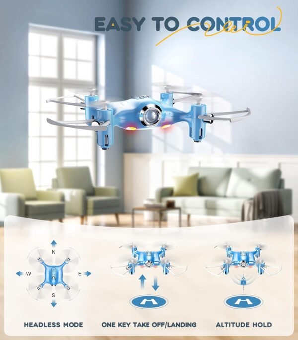 SYMA Drone for Kids,Easy Pocket RC Quadcopter with Altitude Hold, 3D Flips, Speed Switch Modes, Headless Mode, Protection Guards Helicopter Gift for Boys Girls - Image 3