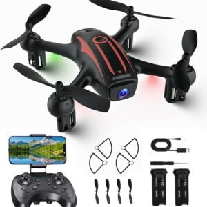 Drones for Kids 8-12, Drone with Camera 1080P for Kids Adults, FPV Drone with 2 Batteries, Mini Drone Gesture Photo, Wifi RC Quadcopter, 3 Speed Mode, 3D Flips, Altitude Hold, Kids Drones for Boys