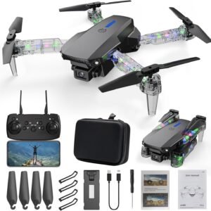 Drone With Camera, Drone With 1080p Hd Fpv Camera Remote Control Toys Gifts For Boys Girls With Altitude Hold Headless Mode Start Speed Adjustment, Drones For Kids 8-12, Remote Control Helicopter