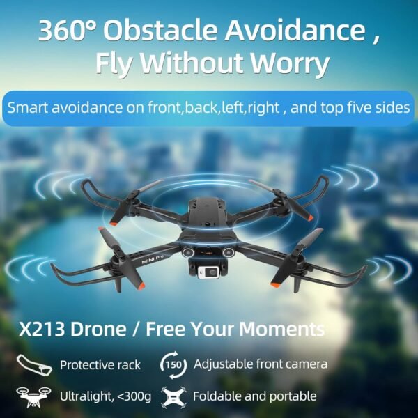 Remote Control Model Series Mini Drone with Camera for Adults Kids, 1080P HD FPV Drones with Carrying Case, Foldable RC Quadcopter Toys Gifts, One Key Start, 3D Flips, 3 Speeds - Image 5