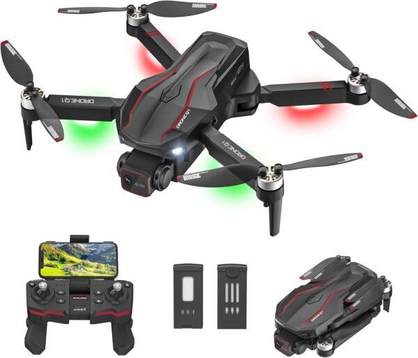 Drones with Camera for Adults 4k,GPS Follow Me Drone for Beginners Kids,Foldable FPV RC Quadcopter with GPS Return Home,Brushless Motor,5G Transmission,50 Mins Flight Time 2 Batteries
