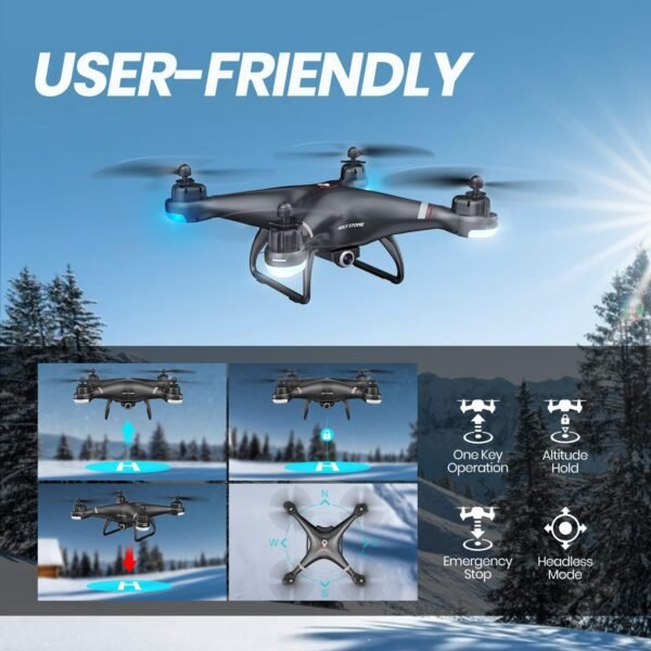 Holy Stone GPS Drone with 1080P HD Camera FPV Live Video for Adults and Kids, Quadcopter HS110G Upgraded Version, 2 Batteries, Altitude Hold, Follow Me and Auto Return, Easy to Use for Beginner - Image 2