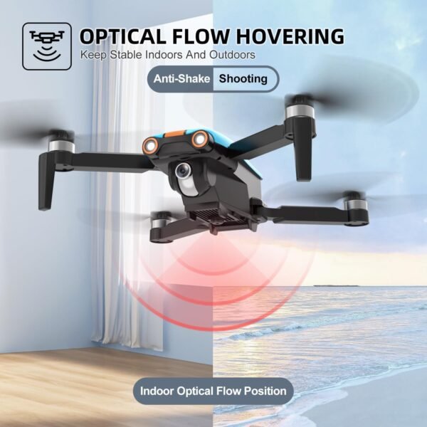 LMRC-12 Drone with 4K Camera for Adults Beginner, Foldable 2.4GHz FPV Drone for Kids 8-12, Less than 249g, 26 Mins Flight Time, RC Quadcopter Toys Gift with Brushless Motor, Altitude Hold, 2 Batteries - Image 3