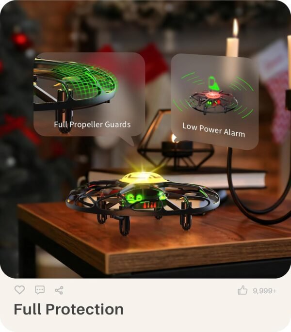 SYMA Drone for Kids with 7-Color LED Light, X660 Mini Drone with 3D Flip, Rotary Ascent, Headless Mode, Speed Switch and Full Protection RC Toys Gifts for Beginners Adults - Image 3