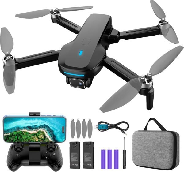 Mirason Drone with Camera, 1080P HD FPV Camera Drone with Brushless Motor, 2 Batteries, 360 Flips, Headless Mode, Gravity Control, 36 Mins Long Flight Foldable Mini Drone for Kids and Beginner