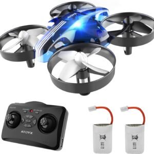 Mini Drone for Kids & Beginners, Indoor Portable Hand Operated/RC Nano Helicopter Quadcopter with Auto Hovering, Headless Mode & Remote Control, Children's Day Gift for Boys and Girls -Blue