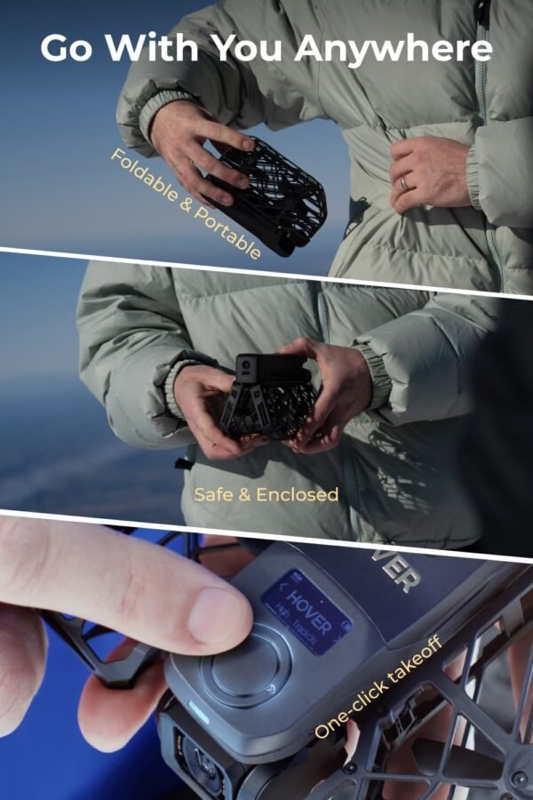 X1 PRO 4K Action Flying Camera, Foldable Drone with Camera with 42 KM/H Follow Speed, 10+ Fully Automatic Flight Modes, Fly Anywhere with OmniTerrain, SmoothCapture 2.0(Basic Combo) - Image 4
