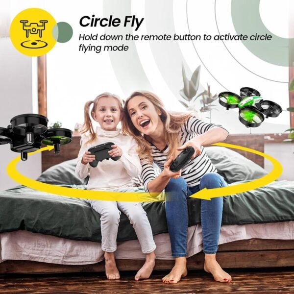 Holy Stone Mini Drone for Kids and Beginners, Indoor Outdoor Quadcopter Plane for Boys Girls with Auto Hover, 3D Flips, 3 Batteries, Headless Mode, Great Gift Toy for Boys and Girls, Green - Image 3