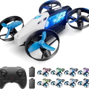 Drones for Kids 8-12 Mini Drone for Age 10-15 Boys Small Micro Indoor Nano RC Quadcopter,2-in-1 Remote Control Toy with 7+2Light Modes,5Flying Postures,Land Mode,Auto rotation,Circle Fly,Altitude Hold