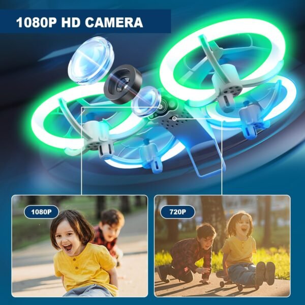 4DRC Mini Drone with 1080P HD FPV Camera for kids,RC Hobby Quadcopter Toys Gifts for Adults beginner,One Key Take Off/Land,Gravity Control,360° Flip,Colorful LED Light - Image 2