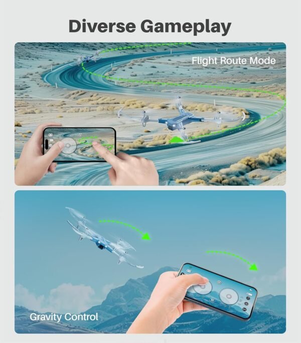 SYMA Drone with Camera 1080P HD FPV Foldable Drone for Kids and Adults, Quadcopter Toys Gifts with Optical Flow Positioning, 90°Adjustable Lens, 3D Flip, One Key Function, Headless Mode - Image 5