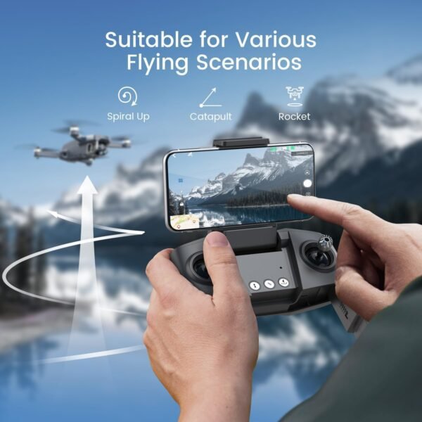 Holyton Drones With Camera For Adults 4k, HT50 Drone With Remote Control Camera, GPS Quadcopter Auto Return, Follow Me, Brushless Motor, Circle Fly, Waypoint Fly, Altitude Hold, Headless Mode - Image 6